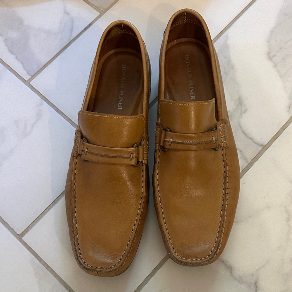 Donald J. Pliner Men's Brown Leather Loafers